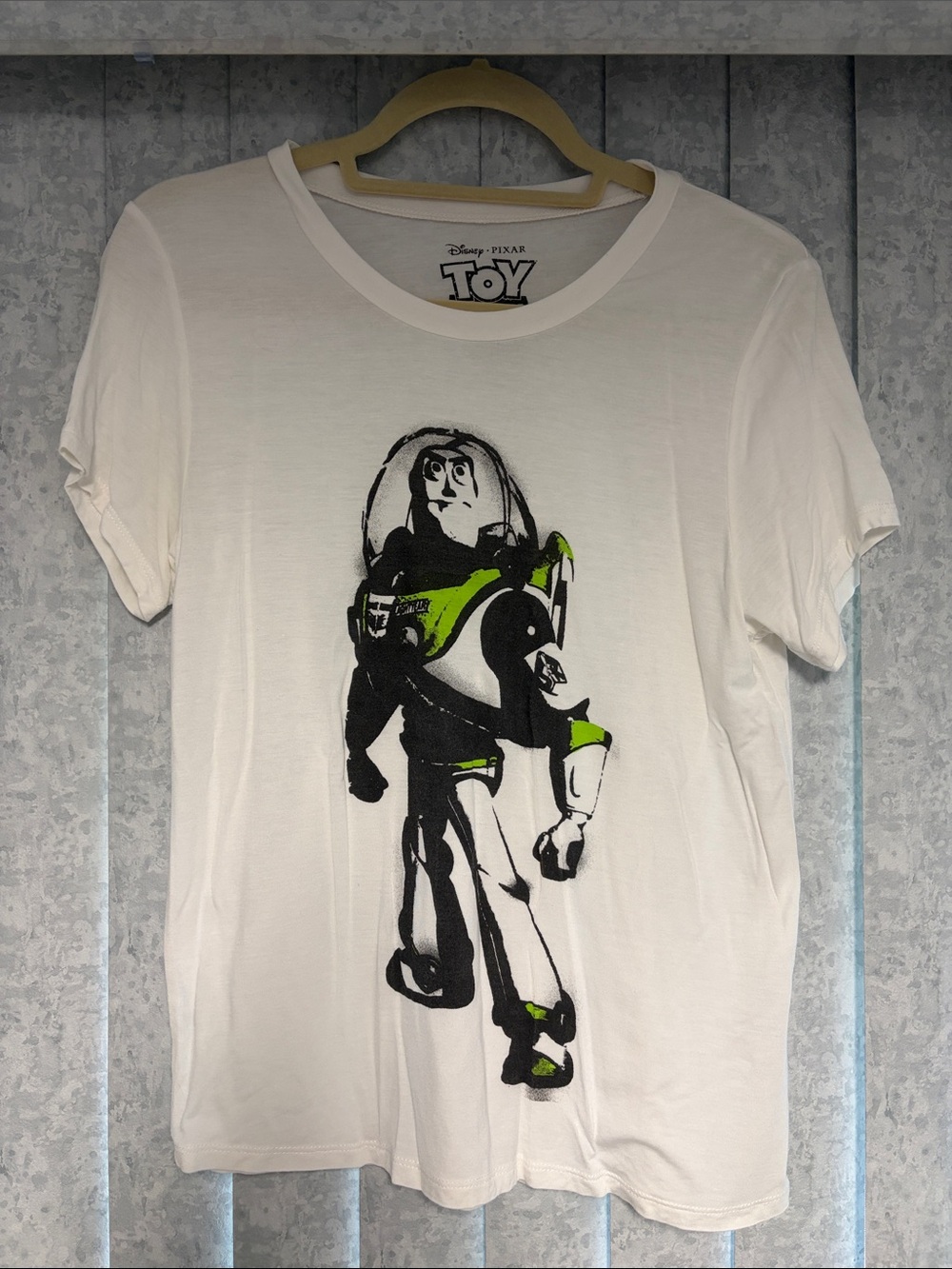 Disney White Short Sleeve Buzz Lightyear Graphic Tee